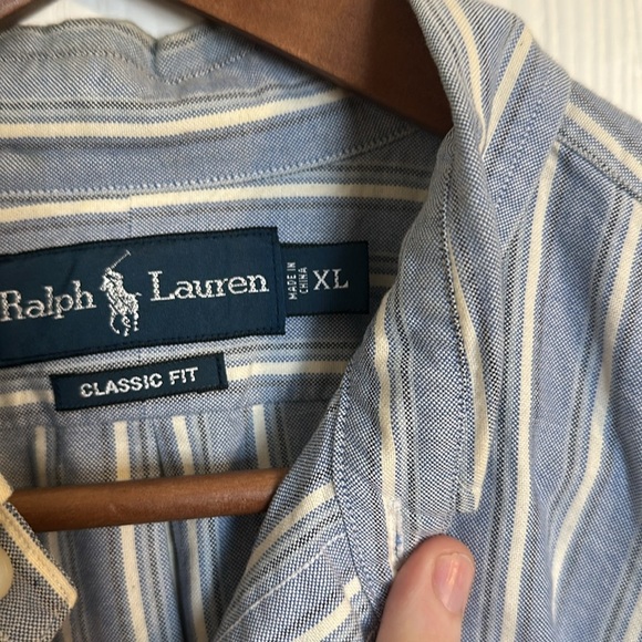 Ralph Lauren classic fit stripe shirt size XL EUC - Picture 2 of 4